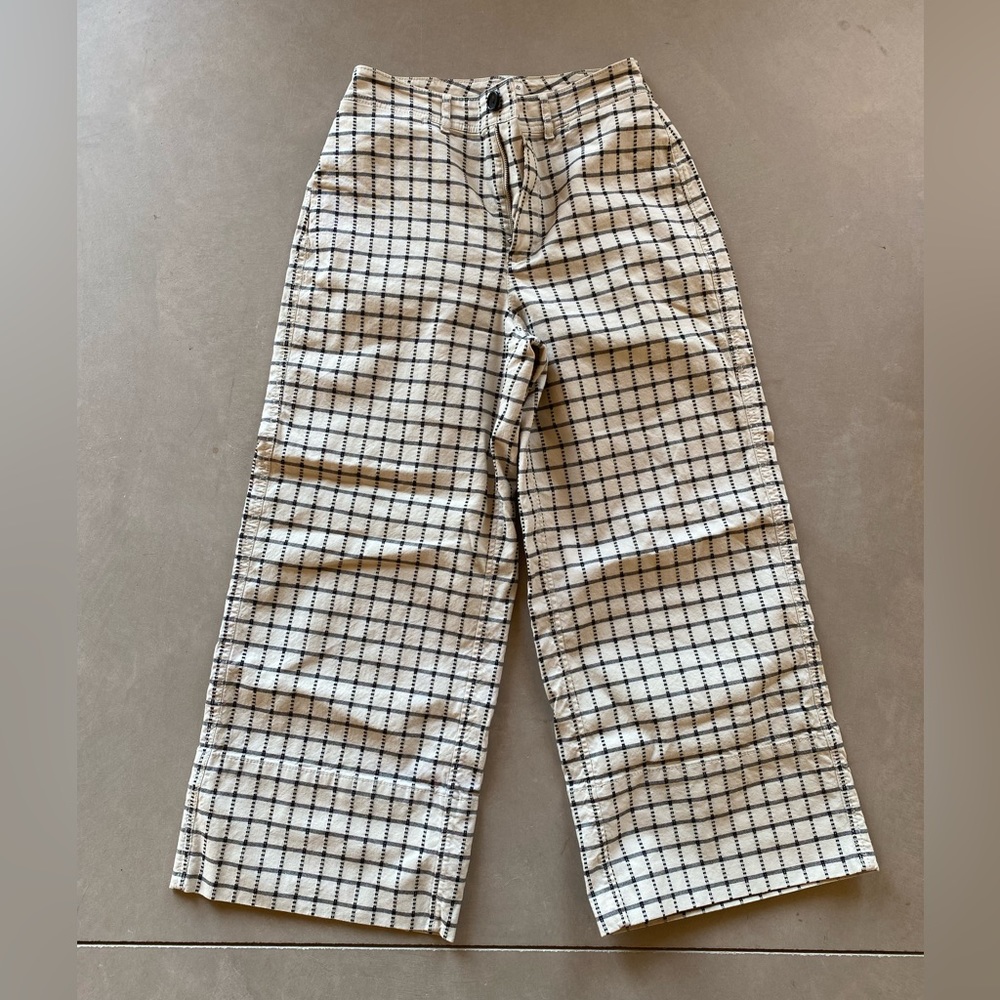 Madewell Checked Wide leg pants